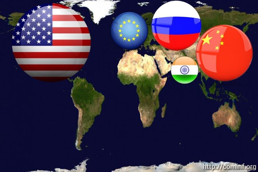 The illustration shows one of the options for a multipolar world