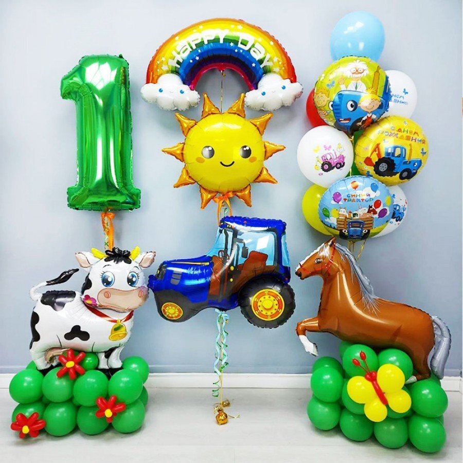 Источник фото: https://air-smile.ru/sinij-traktor/komplekt-sharov-na-1-godik-po-polyam-siniy-traktor-edet-k-nam