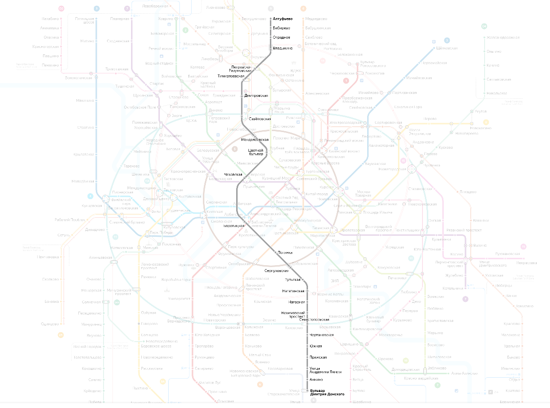 Метро Чертановская на карте Москвы