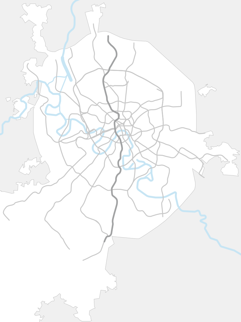 Трассировка Серпуховско-Тимирязевской линии на карте Москвы. Взято отсюда: https://ru.wikipedia.org.