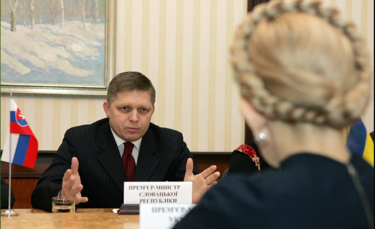 Роберт Фицо на встрече с Юлией Тимошенко