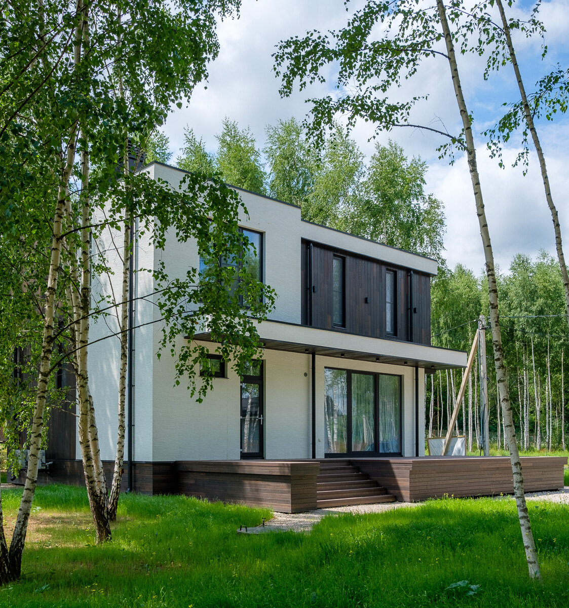 Дом по технологии PREFAB с отделкой панелями KMEW