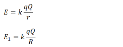 Потенциальная энергия взаимодействия двух точечных зарядов для каждой ситуации