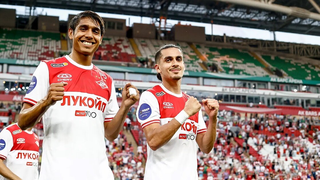 Алексис Дуарте и Хесус Медина. Фото официального сайта ФК Спартак Москва.