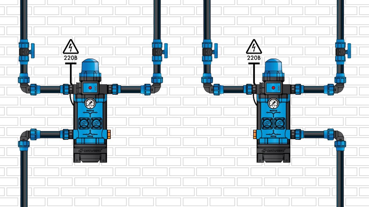 Установка насоса повышающего давление. Схема монтажа насоса повышающего давление в водопроводе.