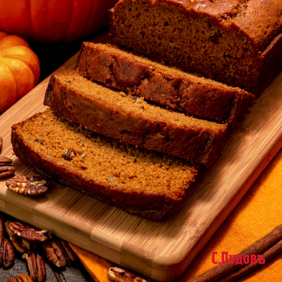 Осенний тыквенный хлеб без дрожжей
