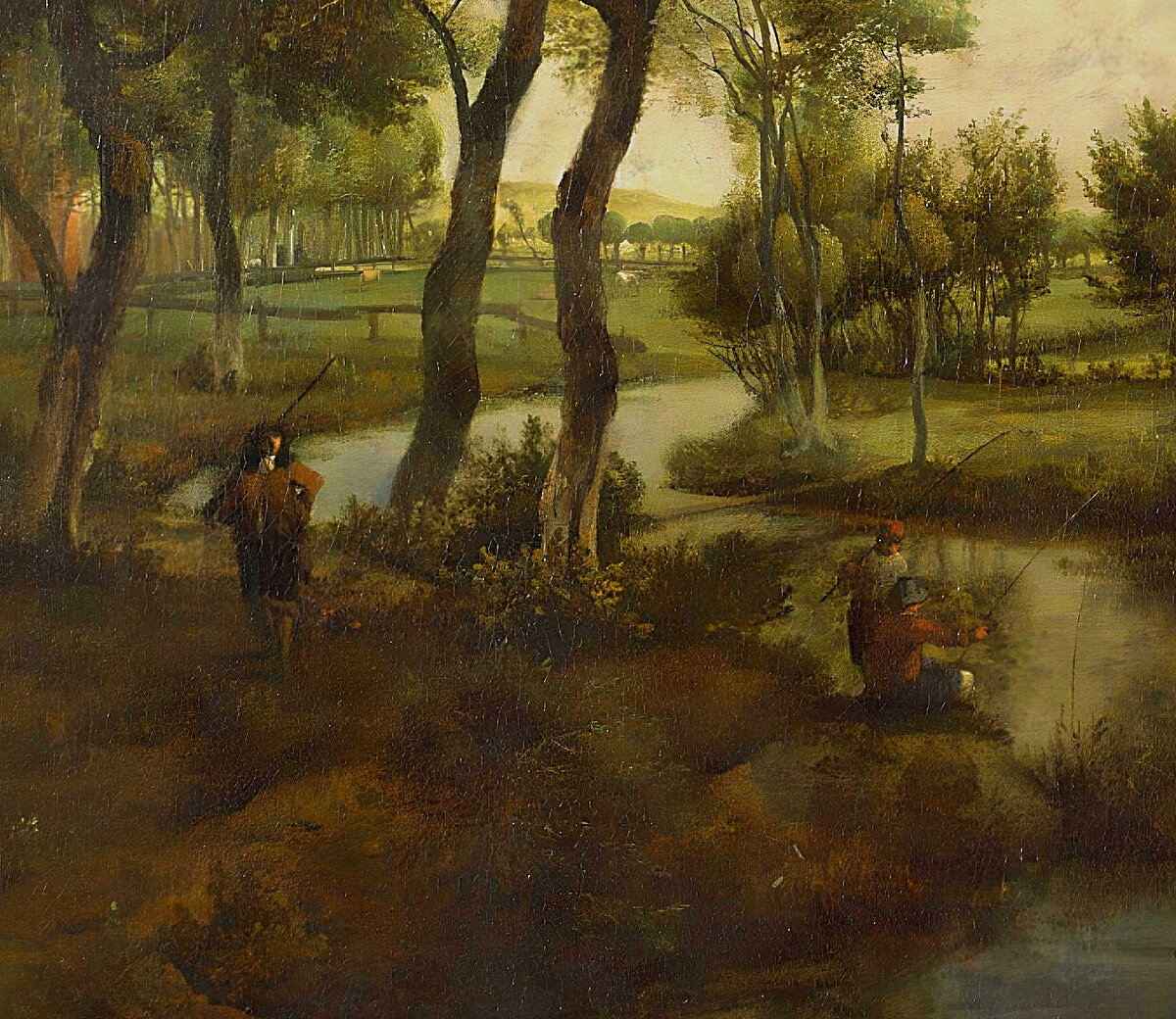 Мейндерт Хоббема, «Руины замка Бредероде», 1671, фрагмент