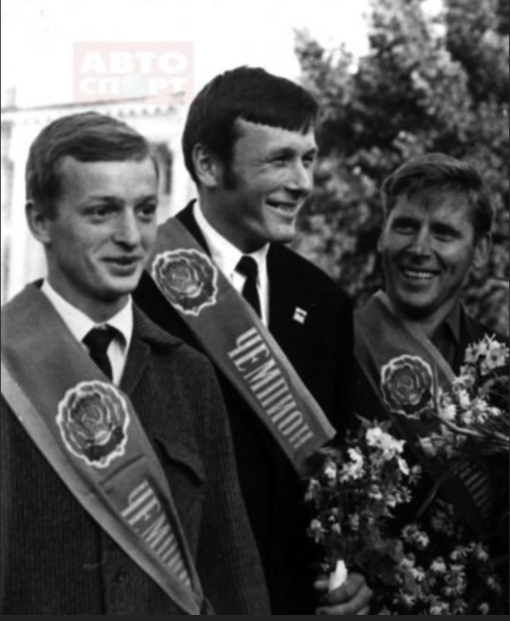 Анатолий Брум и Стасис Брундза чемпионы РСФСР 1969 год. Автомобиль Иж-412