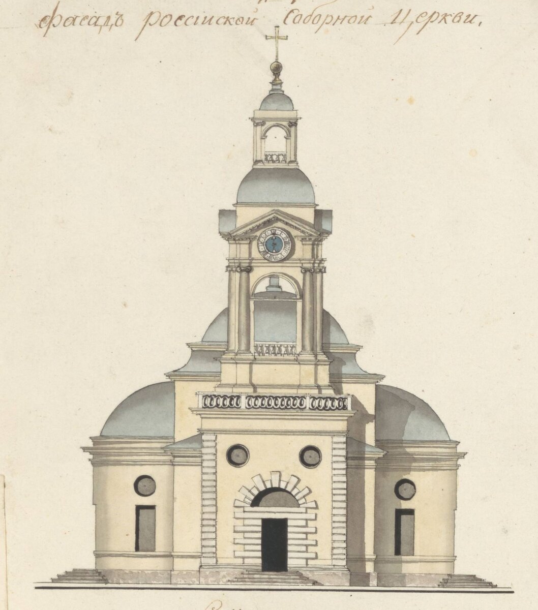 Первоначальный эскиз Спасо-Преображенского храма.