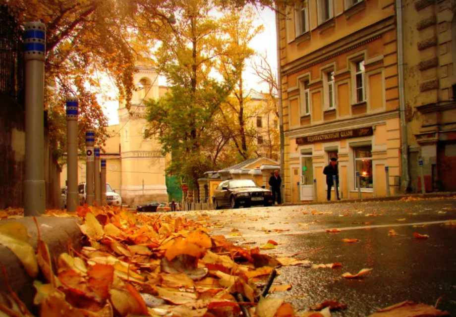 Улица золотистая. Осенняя улица. Улицы Москвы осень. Осенний город. Осень в городе.