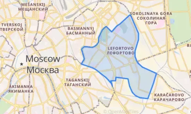 Районы центра москвы басманный. Лефортово на карте Москвы