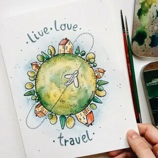 Вот такой рисунок легко и просто можно нарисовать акварелью.