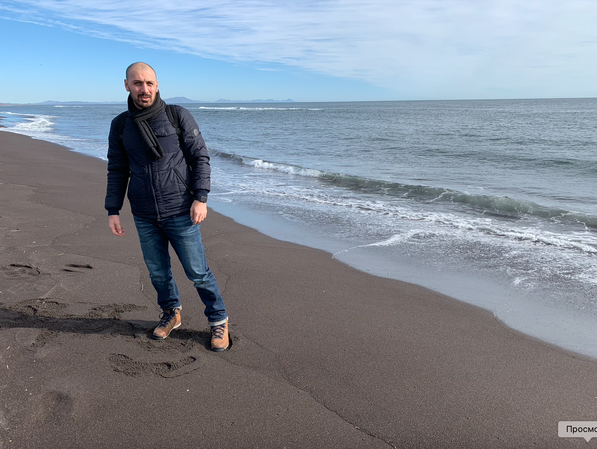 Тамерлан Джиджоев на Халактырском пляже