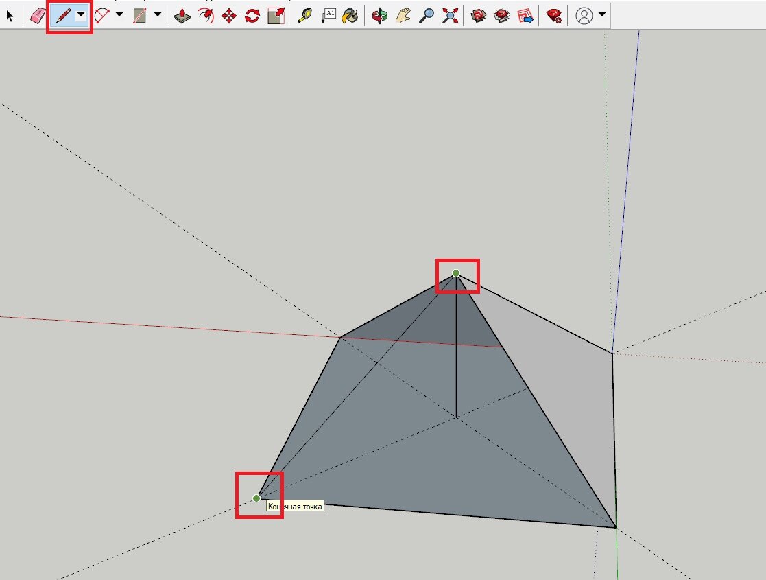 Как создать пирамиду в Blender