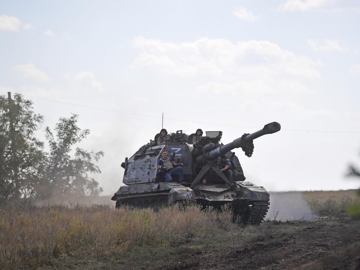    Боевая работа самоходной артиллерийской установки "Мста-С" в зоне проведения спецоперации© РИА Новости / Павел Лисицын