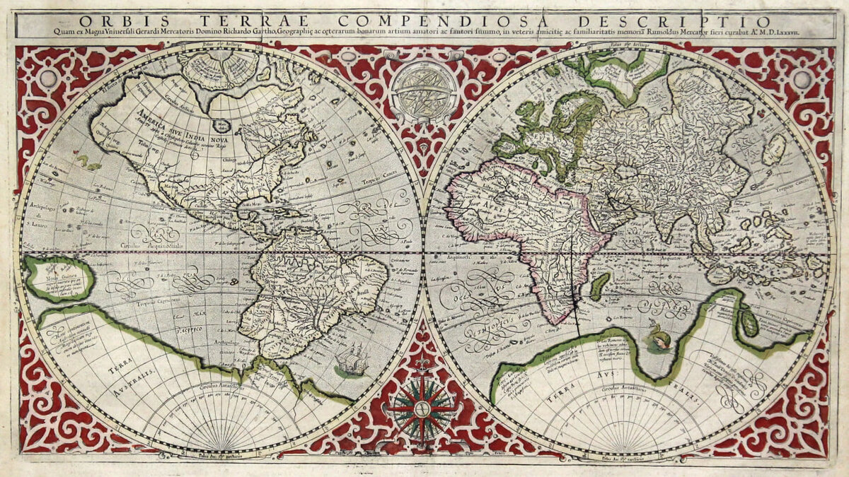 Таинственная карта с изображенной Антарктидой