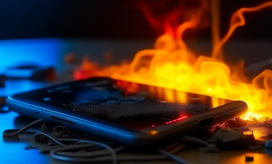 При неправильной зарядке телефон может даже загореться