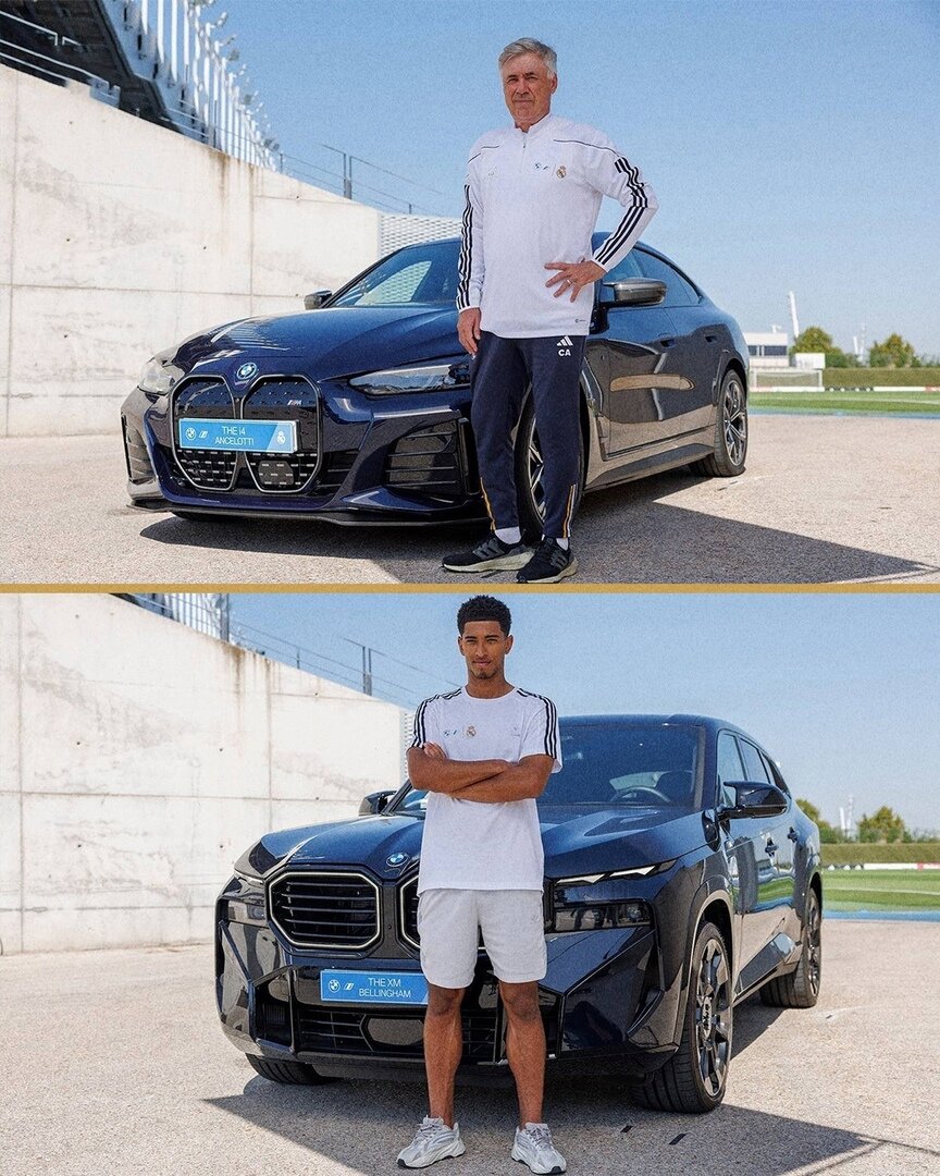 
В Мадриде заключили договор с автопроизводителем в прошлом году, и сейчас они могут выбрать любую из четырех моделей машин: i4, i7, iX и XM.

Джуд выбрал самую дорогую - BMW XM (€180 тыс), в то время как Папа Карло предпочел более скромную модель - BMW i4 M50 (€80 тыс), а Тчуамени выбрал самую доступную опцию - BMW i4 eDrive35 (€57,3 тыс).

Это позволит им никогда не опаздывать на тренировки.