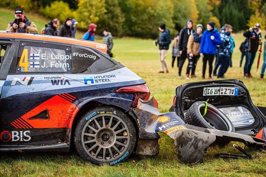    Разбитый Hyundai i20 N Rally1 Эсапекки ЛаппиФото: Соцсети