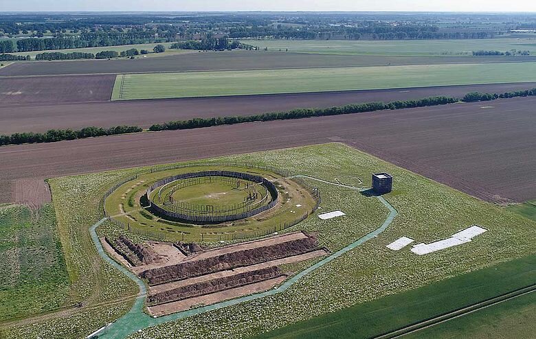Современная реконструкция святилища на месте его обнаружения. Фото: O. Schröder