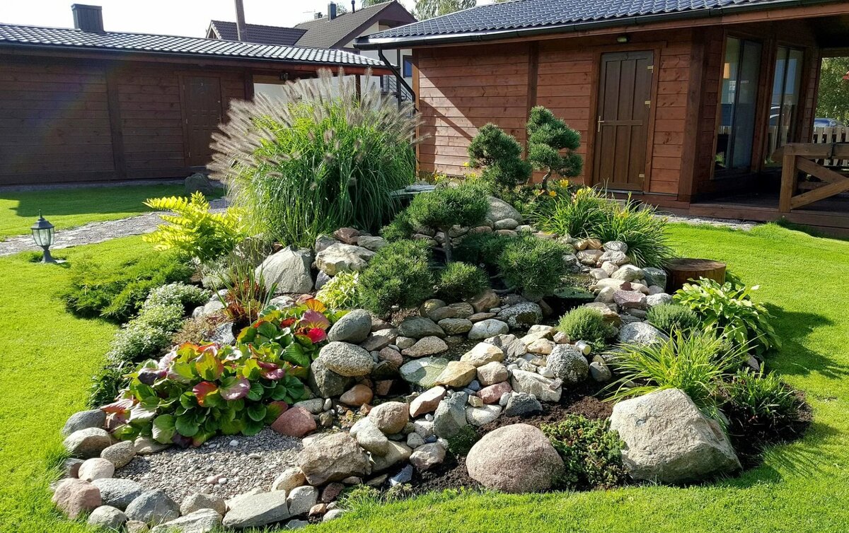 Простая красивая клумба в центре. Яндекс картинки. Дизайн малина.