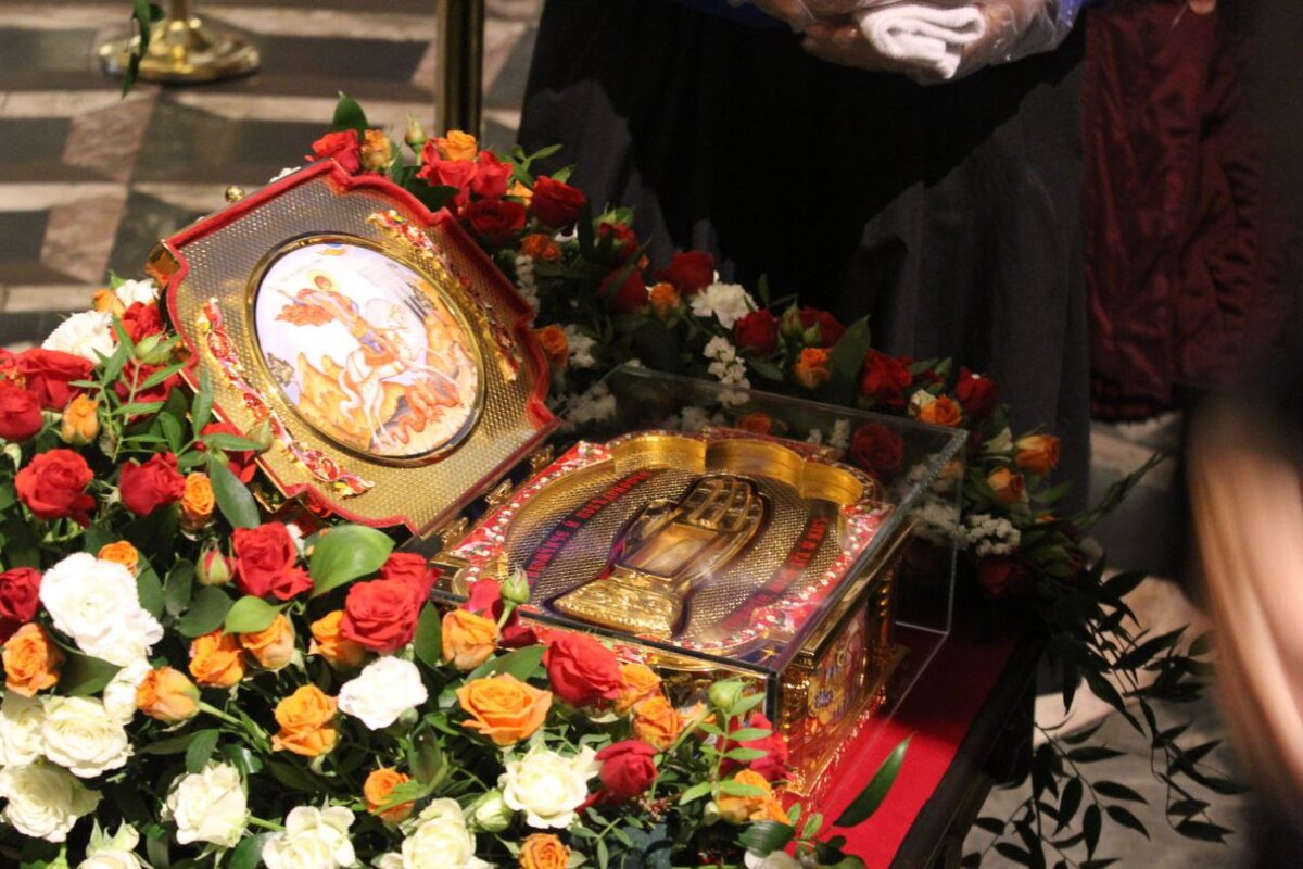    Мощи Георгия Победоносца. Фото: Мойка78