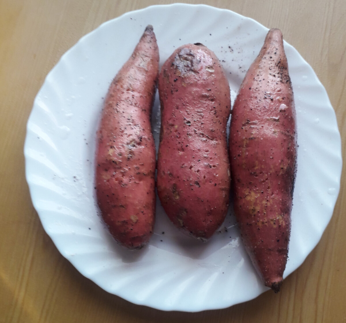 Фото 2. Фото автора. Подготовка батата к запеканию