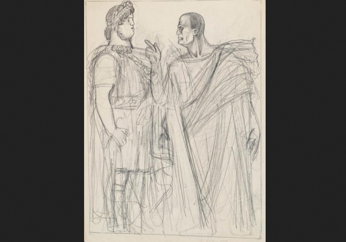 Александр Самохвалов. Эскиз иллюстрации к роману "Лже-Нерон"