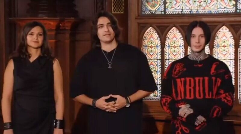 Виктория Райдос, Олег Шепс и Дмитрий Матвеев в шоу «Экстрасенсы. Битва сильнейших»