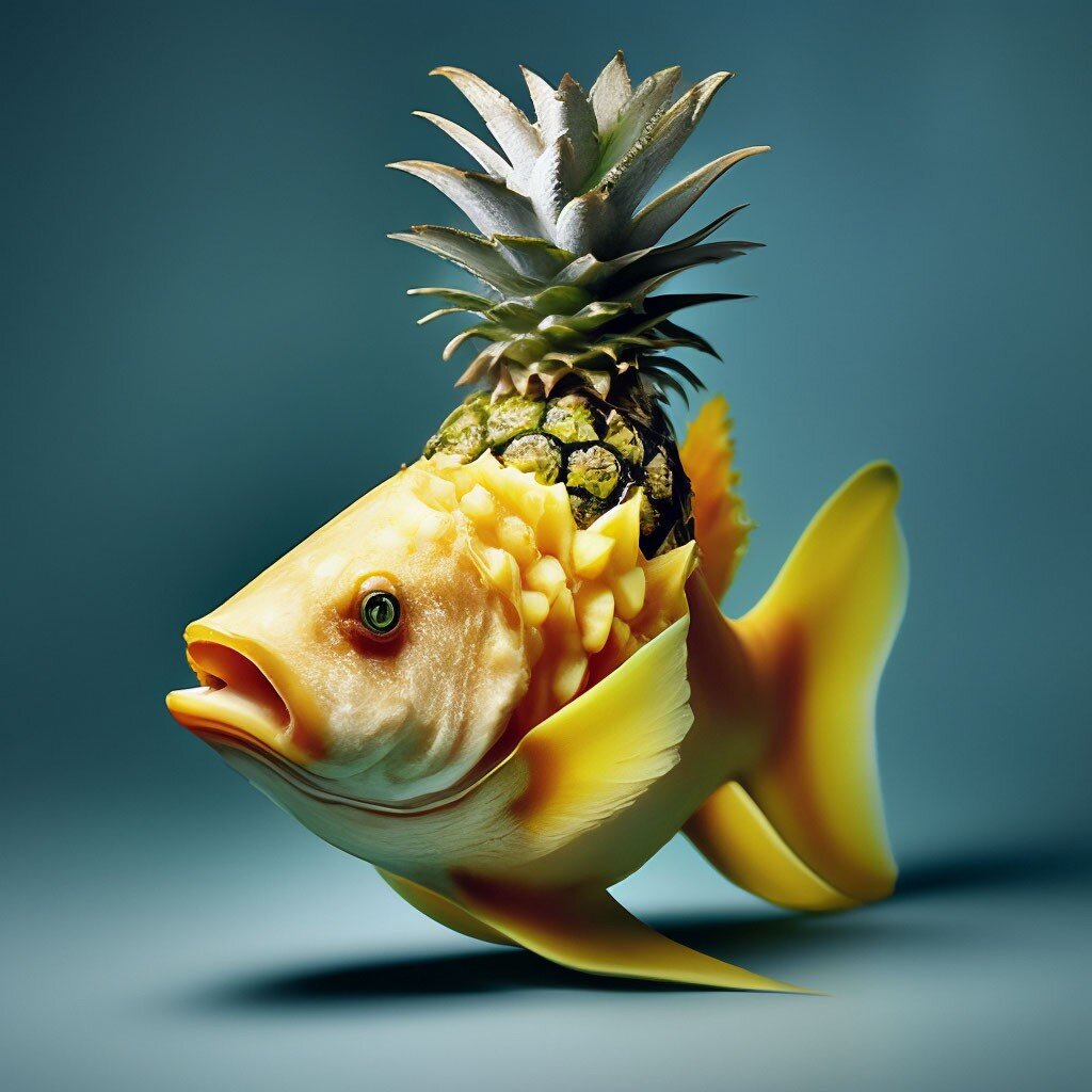 Рыба из ананаса