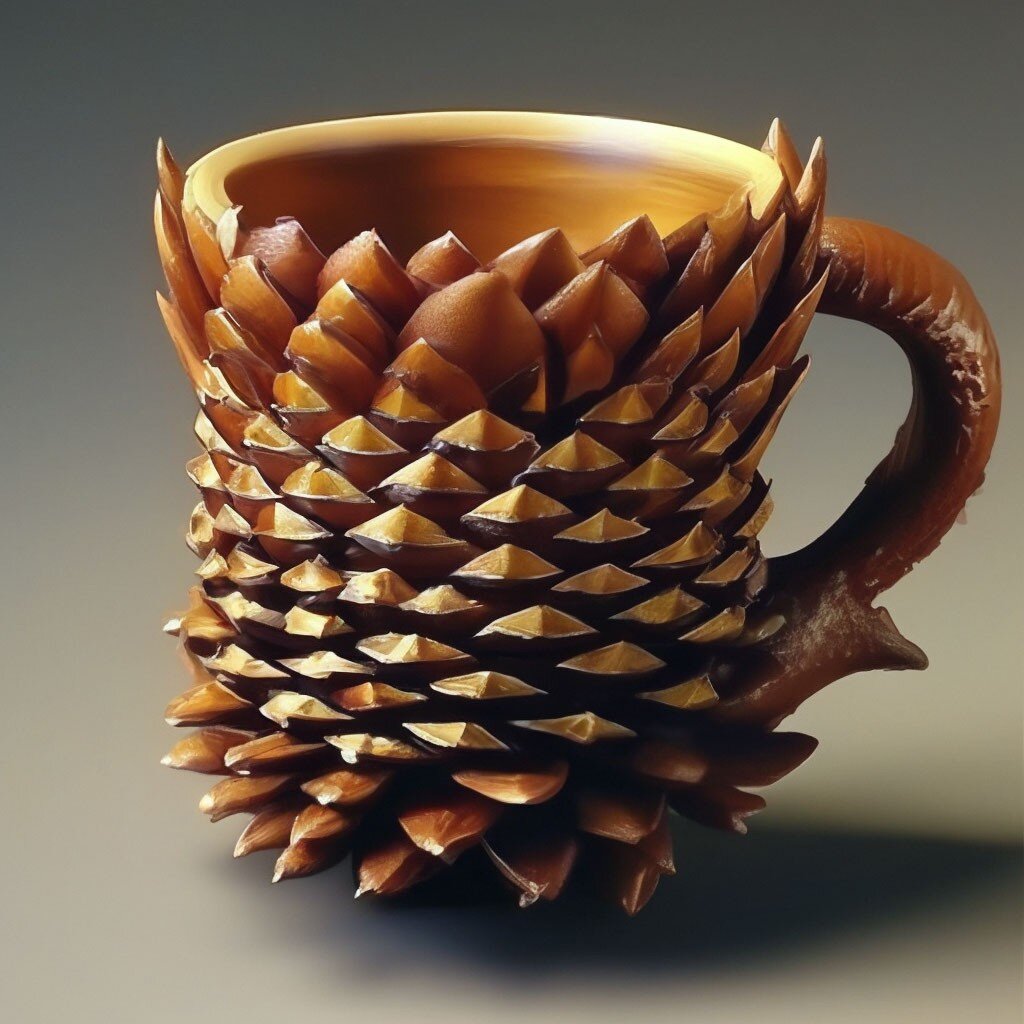 Кружка из шишки)