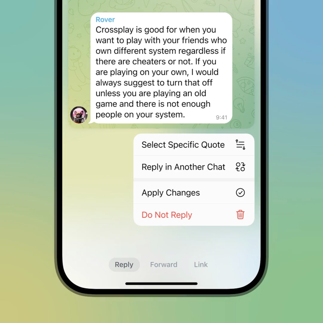 Большое обновление Telegram: «Ответы 2.0», гибкие настройки ссылок,  персональные цвета для пользователей и многое другое | iXBT.com | Дзен
