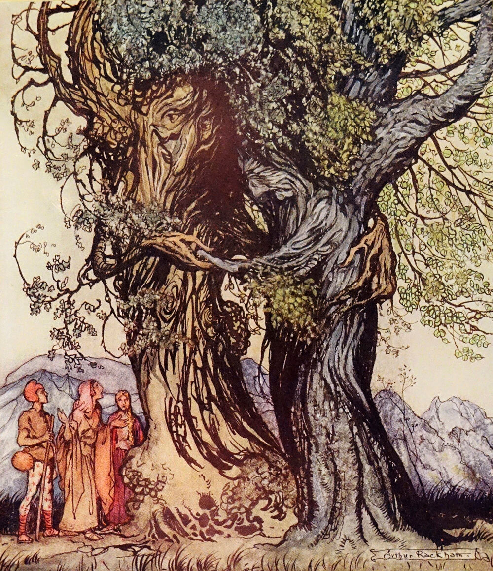 Дуб и липа в славянском святилище.