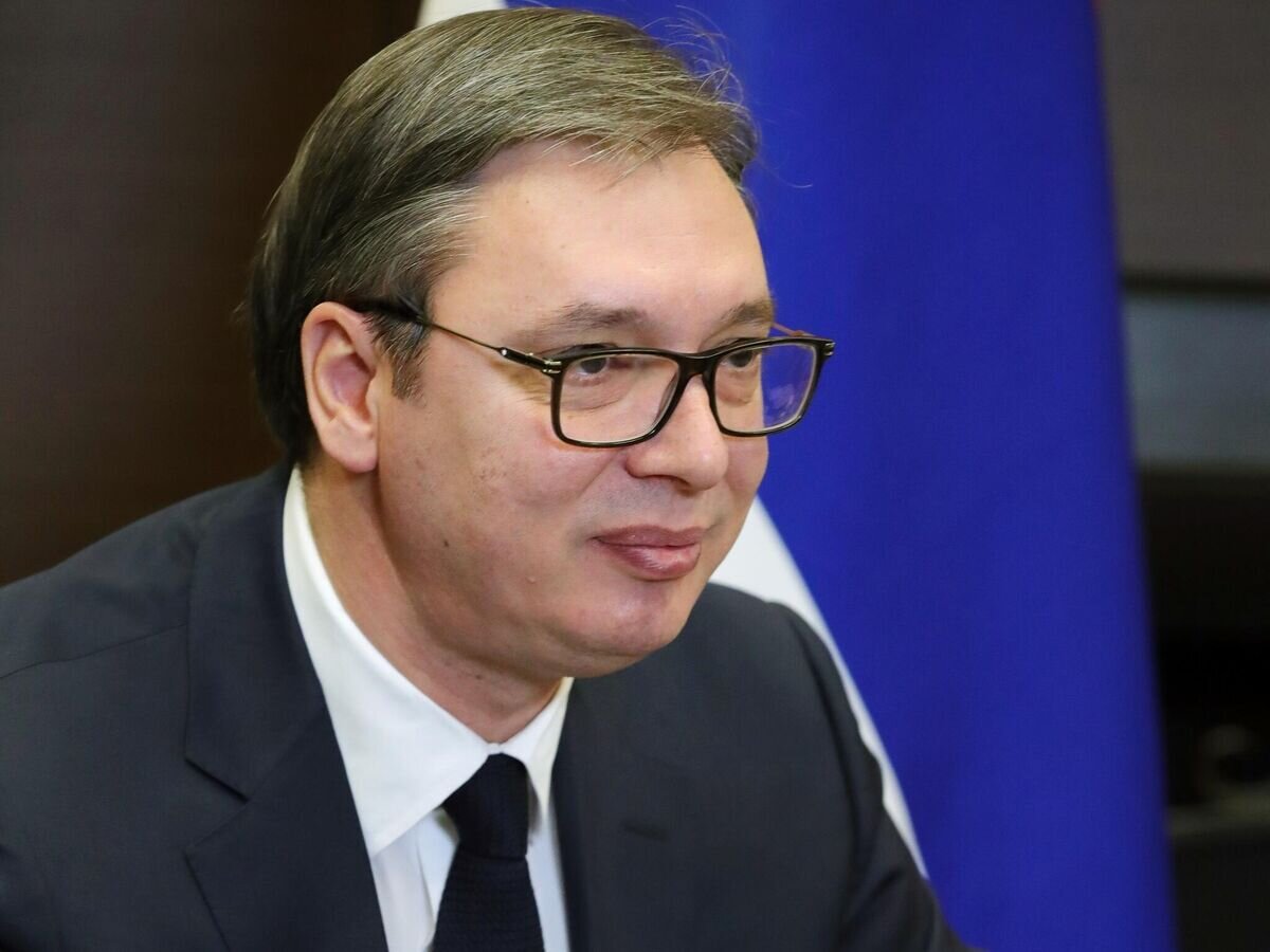    Президент Сербии Александр Вучич во время встречи с президентом РФ Владимиром Путиным© РИА Новости / Михаил Климентьев