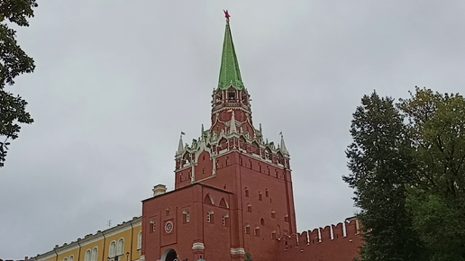 Кремль и фрагмент территории Александровского сада в г. Москве