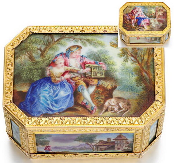 Табакерка в виде башмачка из фарфора производства мануфактуры Меннеси в золотой оправе, длина 9 см, Франция, около 1750-1760 гг., из коллекции музея Метрополитен.-6