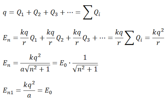 Потенциальная энергия в каждом случае