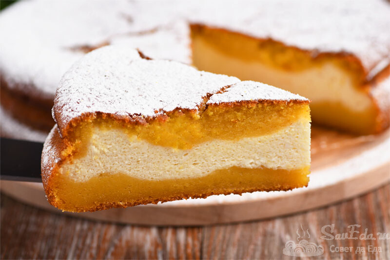 Очень нежный и вкусный пирог из тыквы и творога (плюс быстрый способ приготовления пюре из тыквы)