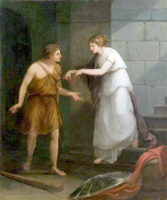 Ангелика Кауфман. Ариадна дает клубок Тесею, 18 в.