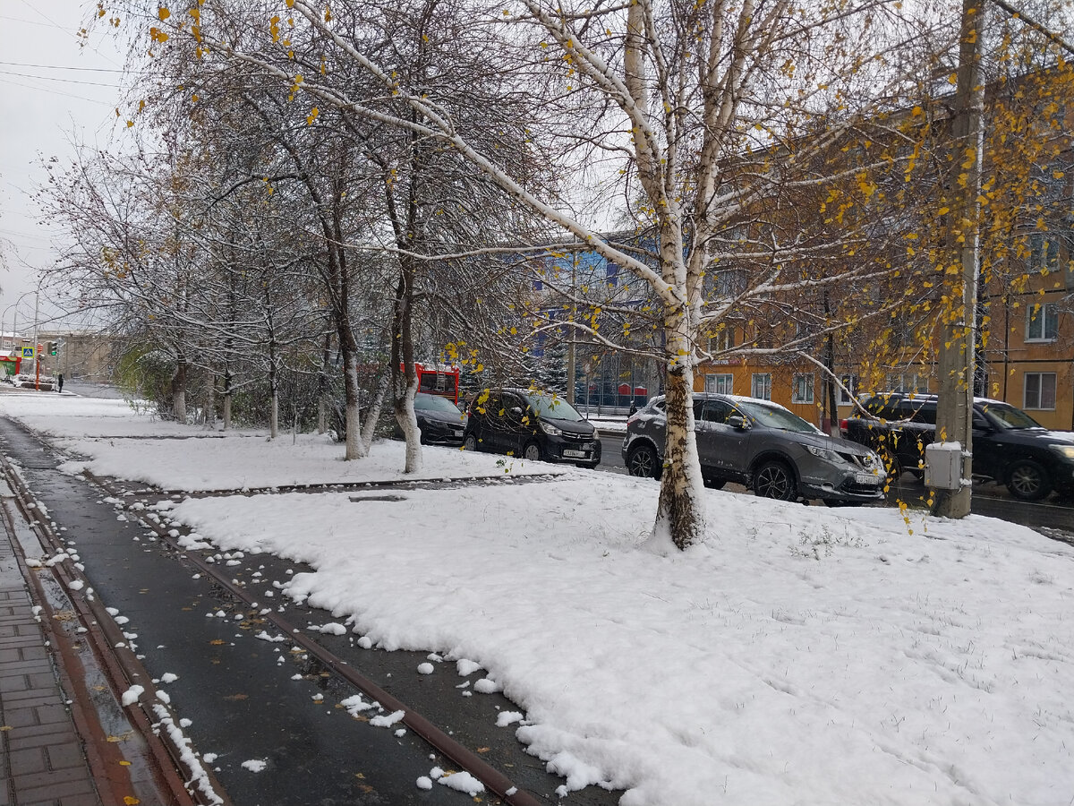 24 октября снег таял быстро