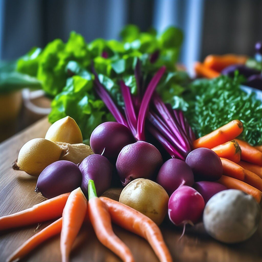 Овощи на столе.