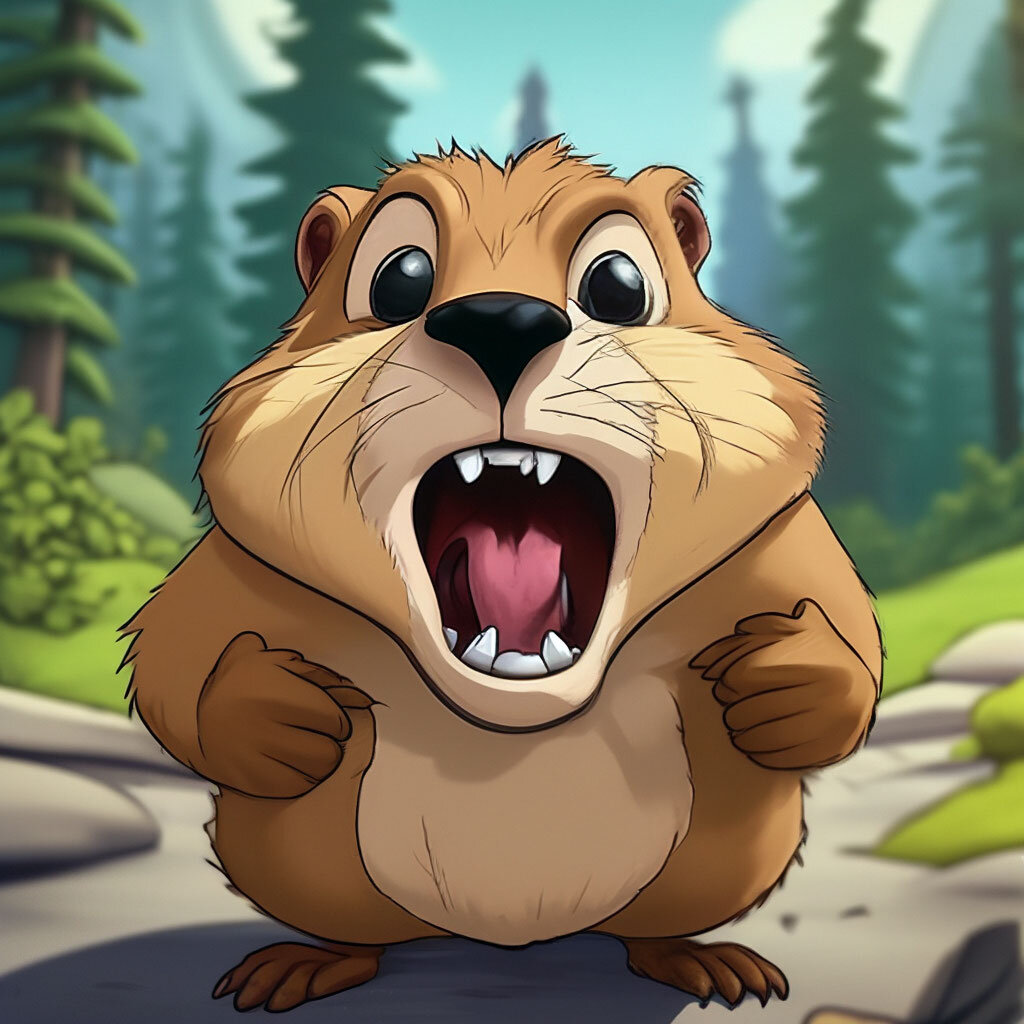 Яростный бобер. Нейросеть Шедеврум.