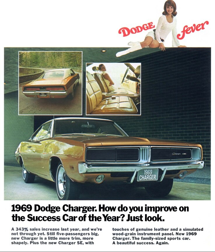 => Первая часть. Сегодня хотелось бы продолжить серию публикаций 
с иллюстрациями из MOPAR'овских рекламных брошюр 
Dodge Charger второго поколения, выпускавшегося с 1968 по 1970й г.-2