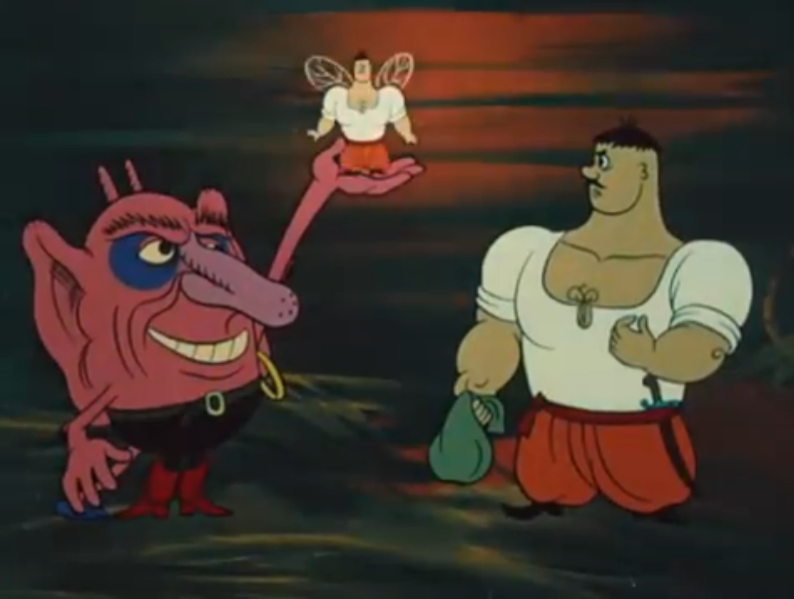 Кадр из мультфильма "Как казаки на свадьбе гуляли"