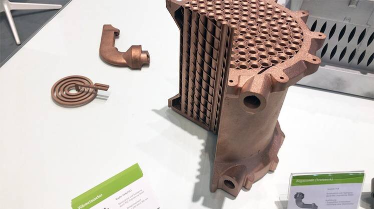    Дмитрий Трубашеский, выставка FormNext-2018 Форсуночная головка для ракетного двигателя из медного сплава. Изготовлено по технологии синтеза на подложке LB-PBF