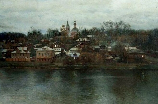 Октябрьский вечер 2004г. 30 х 50 см