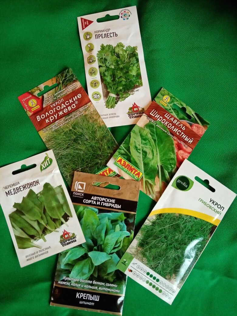 Вот те культуры, которые я собралась сеять.