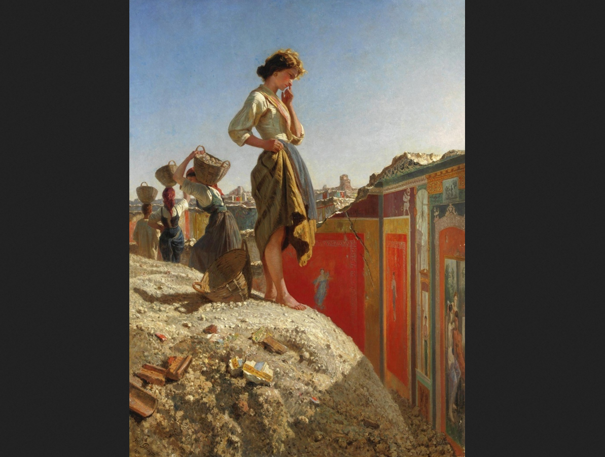 Филиппо Палицци. "Раскопки Помпей", 1870.