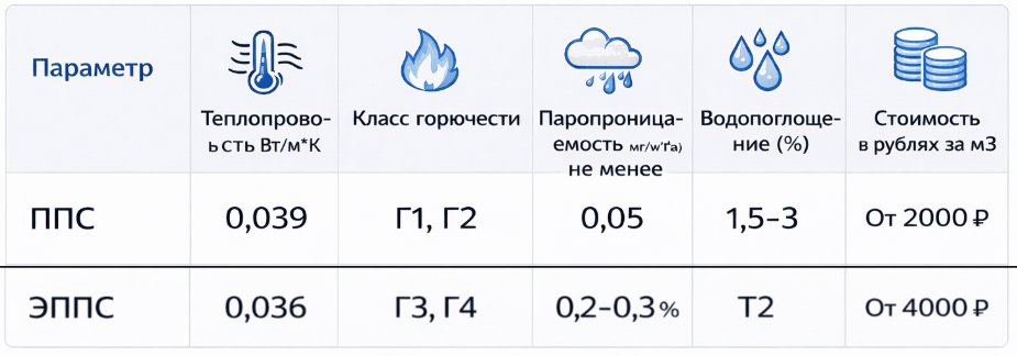 ППС – это обычный пенопласт (пенополистирол), а ЭППС – экструдированный, его еще называют экструдер, техноплекс или XPS