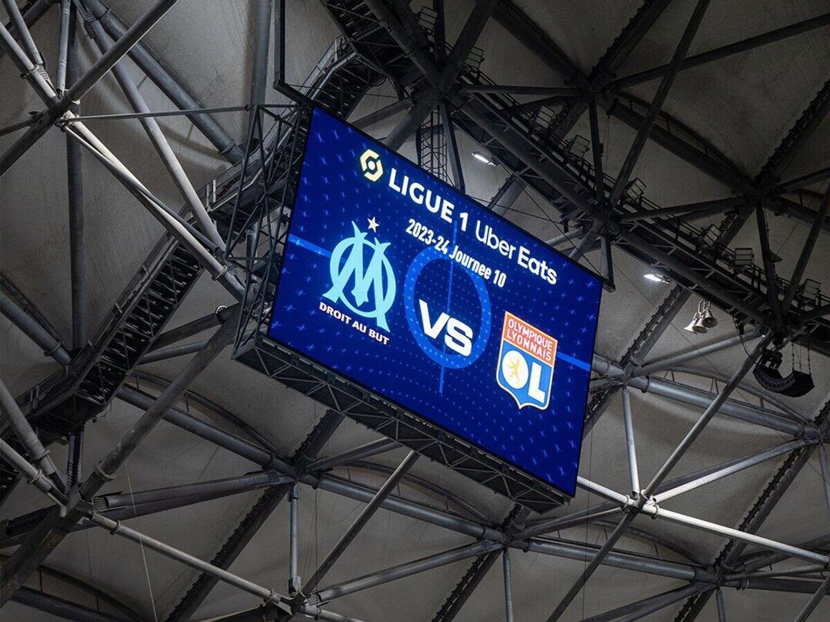   Табло стадиона "Велодром" в Марселе перед матчем "Марсель" – "Лион"© Фото : Пресс-служба ФК "Марсель"